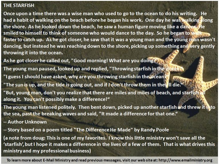 The Starfish E Mail Ministry the-starfish-e-mail-ministry